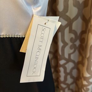 Black and White Party Dress with rhinestone details